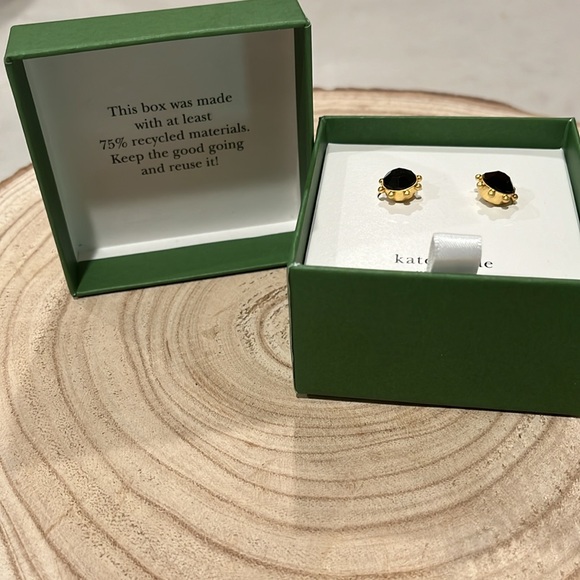 kate spade New York Jet Flying Colors Bezel Stud Earrings/NWT - Picture 8 of 10
